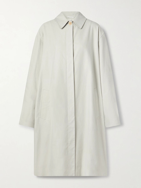  The Row The Row - Pluma Brushed Cotton And Cashmere-blend Trench Coat - Light Gray 