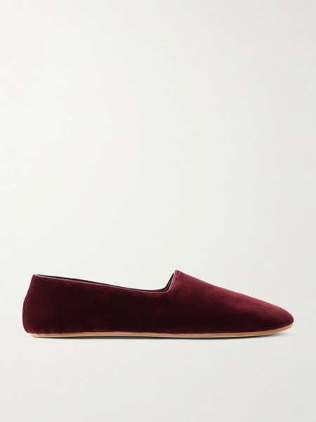  The Row The Row - Ponti Velvet Flats - Burgundy 