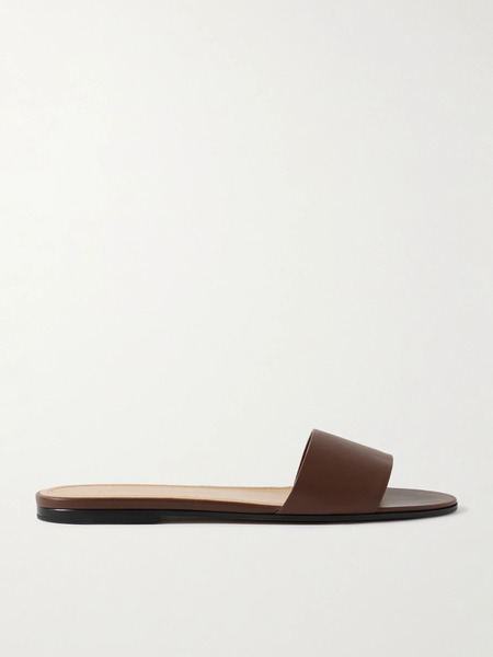  The Row The Row - Signum Leather Slides - Brown 