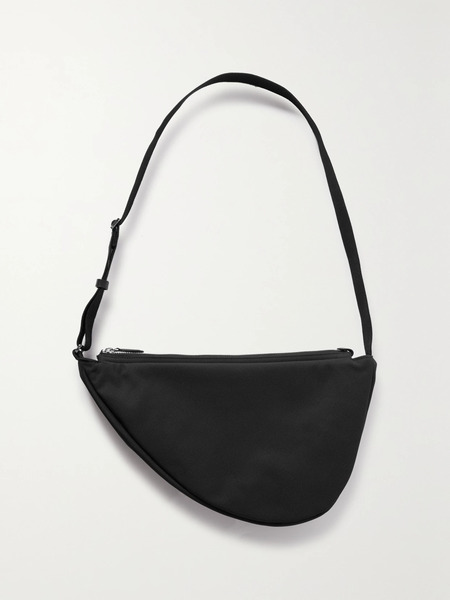  The Row The Row - Slouchy Banana Two Leather-trimmed Canvas Shoulder Bag - Black 