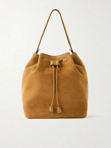  The Row The Row - Suede Drawstring Backpack - Tan 