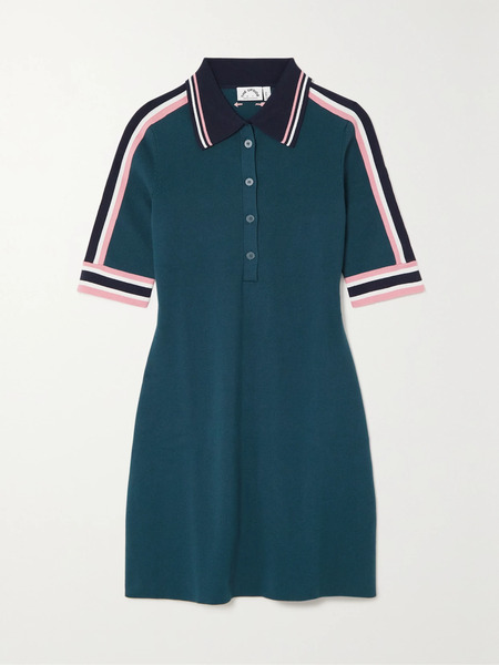  The Upside The Upside - Honour Striped Organic Cotton-blend Mini Dress - Green 