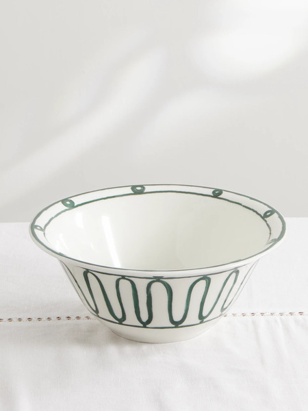  Themis Z Themis Z - Kyma Painted Porcelain Bowl - Green 