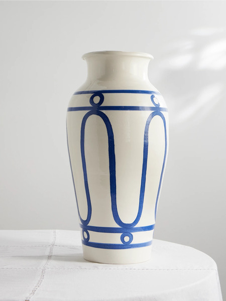  Themis Z Themis Z - The Serenity Painted Ceramic Vase - Blue 