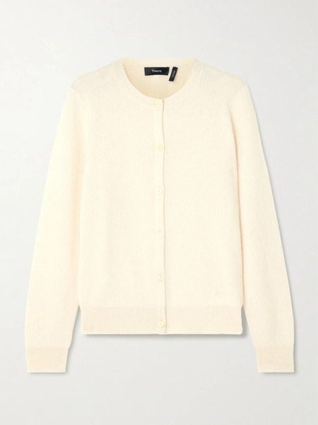  Theory Theory - Brushed Cashmere Cardigan - Ivory 