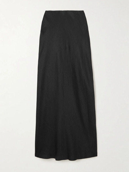  Theory Theory - Linen-blend Twill Maxi Skirt - Black 