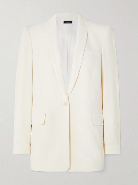  Theory Theory - Plissé-crepe Blazer - Cream 