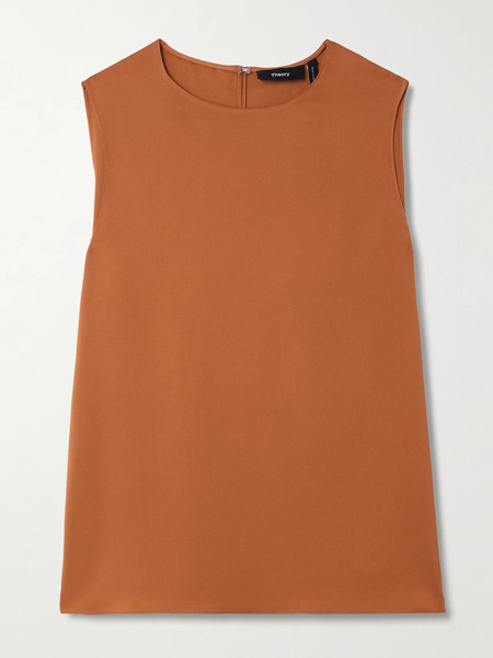  Theory Theory - Silk-satin Top - Tan 