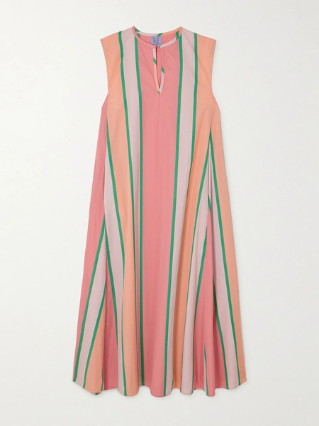  Thierry Colson Thierry Colson - Apolonia Striped Cotton-poplin Kaftan - Pink 