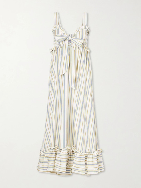  Thierry Colson Thierry Colson - Valentina Striped Cotton Maxi Dress - Multi 