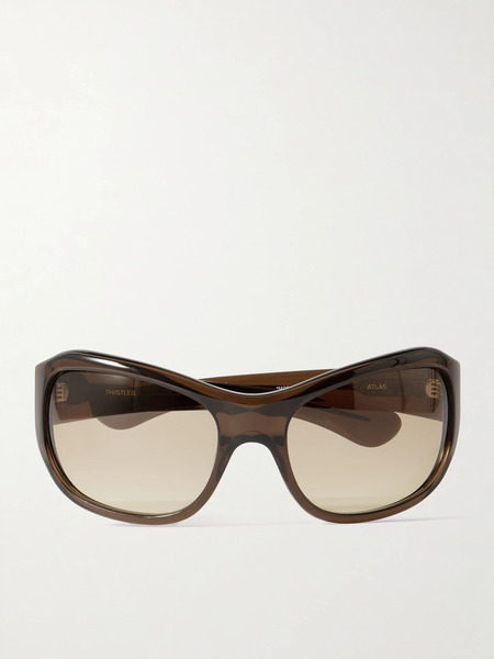  Thistles Thistles - The Atlas D-frame Tortoiseshell Acetate Sunglasses - Brown 