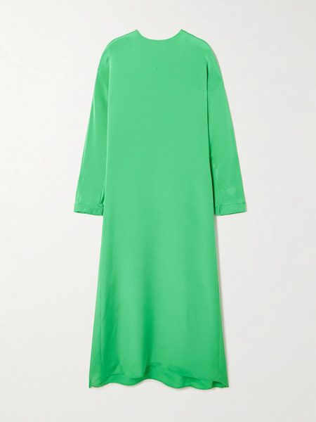  Tibi Tibi - Silk Crepe De Chine Maxi Dress - Green 