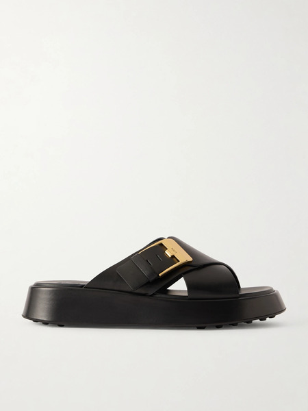  Tod's Tod's - Buckled Leather Sandals - Black 