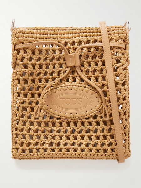  Tod's Tod's - Ebl Mini Woven Raffia Bucket Bag - Tan 