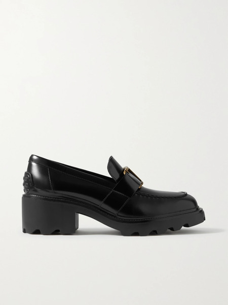  Tod's Tod's - Embellished Leather Loafers - Black 