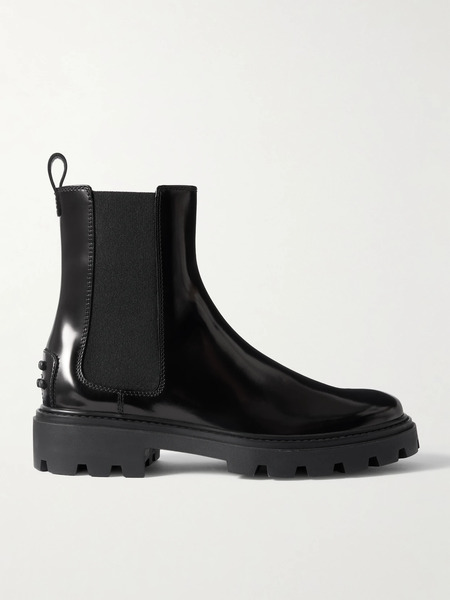  Tod's Tod's - Gomma Pesante Glossed-leather Chelsea Boots - Black 
