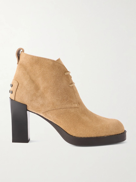  Tod's Tod's - Gomma Suede Ankle Boots - Tan 