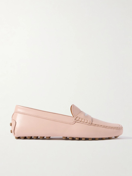 Tod's Tod's - Gommino Embellished Leather Loafers - Blush 