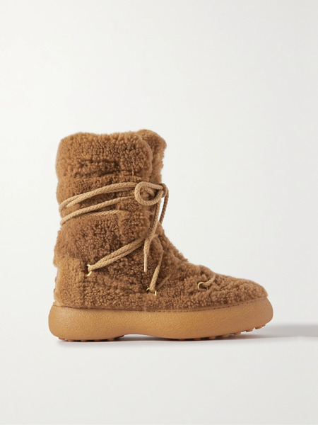  Tod's Tod's - Winter Gommini Shearling Ankle Boots - Beige 