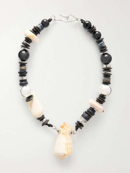  Tohum Tohum - Samsara Silver, Onyx And Seashell Necklace - Black 