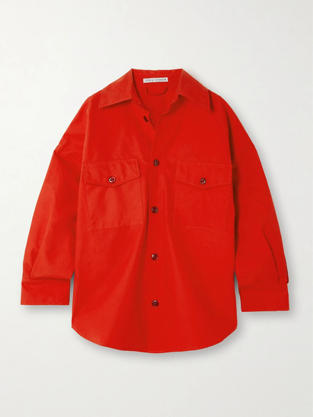  Tolu Coker Tolu Coker - Rile Oversized Coated-cotton Shirt - Red 
