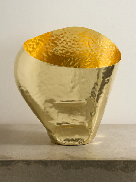  Tom Dixon Tom Dixon - Bash Hammered-brass Vase - Gold 