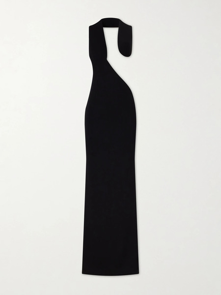  Tom Ford Tom Ford - Asymmetric Open-back Jersey Gown - Black 
