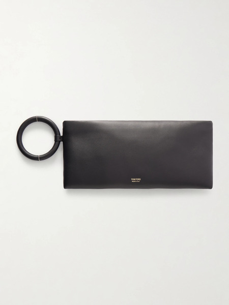  Tom Ford Tom Ford - Aura Leather Clutch - Black 