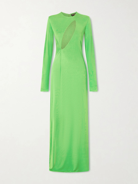 Tom Ford Tom Ford - Cutout Crepe-jersey Gown - Green 