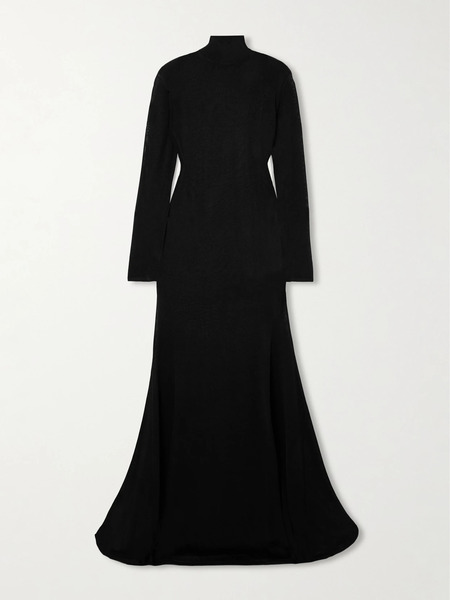  Tom Ford Tom Ford - Knitted Turtleneck Maxi Dress - Black 