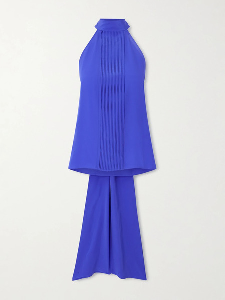  Tom Ford Tom Ford - Pleated Silk-crepe De Chine Blouse - Purple 