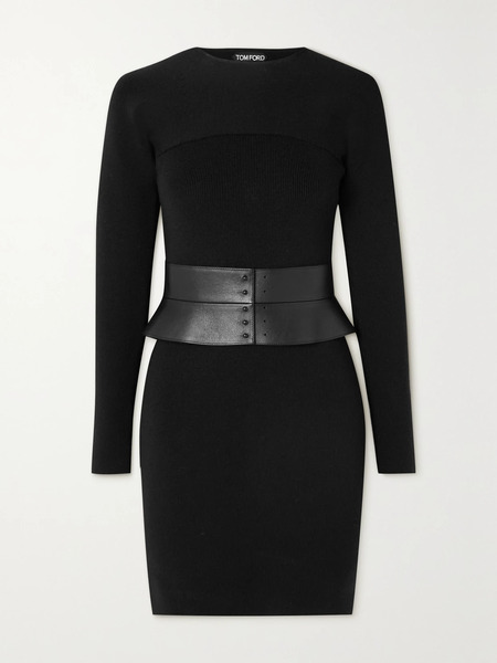  Tom Ford Tom Ford - Ribbed Wool-blend Mini Dress - Black 