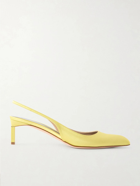  Tom Ford Tom Ford - Satin Slingback Pumps - Yellow 