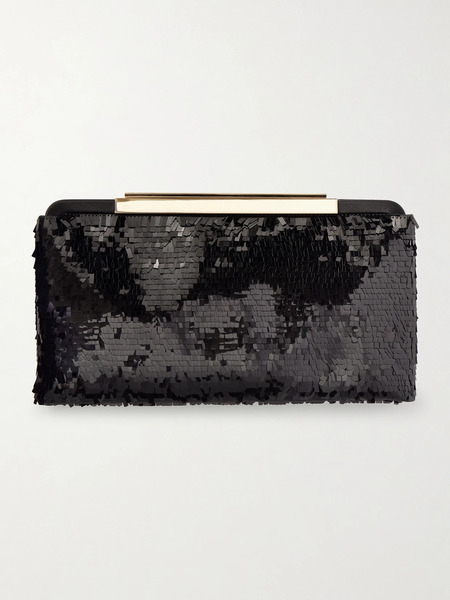  Tom Ford Tom Ford - Sequined Satin Clutch - Black 