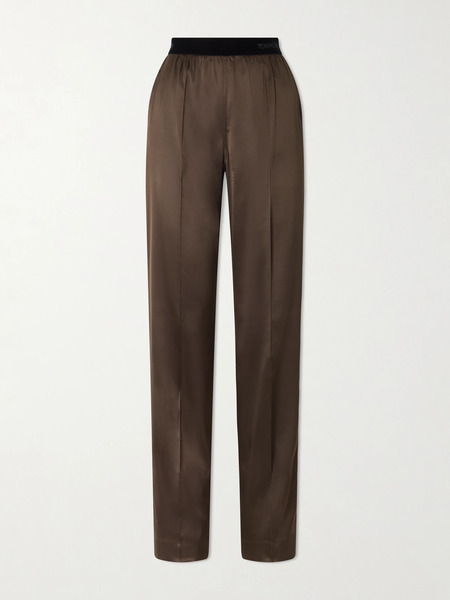  Tom Ford Tom Ford - Silk-blend Satin Pants - Brown 