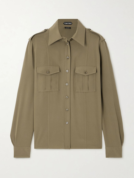  Tom Ford Tom Ford - Silk Crepe De Chine Shirt - Green 
