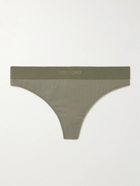  Tom Ford Tom Ford - Stretch Modal-jersey Thong - Green 