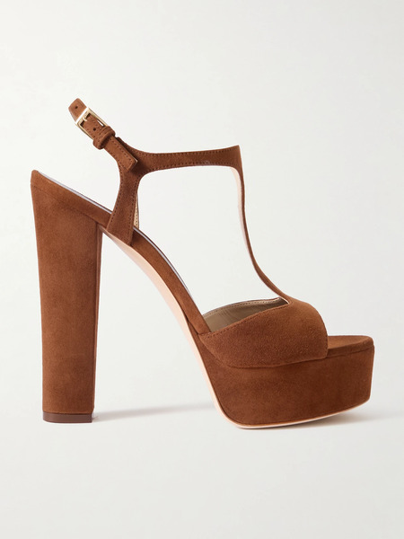  Tom Ford Tom Ford - Suede Platform Sandals - Chocolate 