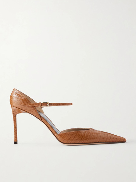  Tom Ford Tom Ford - Tejus Snake-effect Leather Pumps - Light Brown 