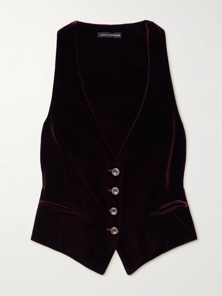  Tom Ford Tom Ford - Velvet Vest - Burgundy 