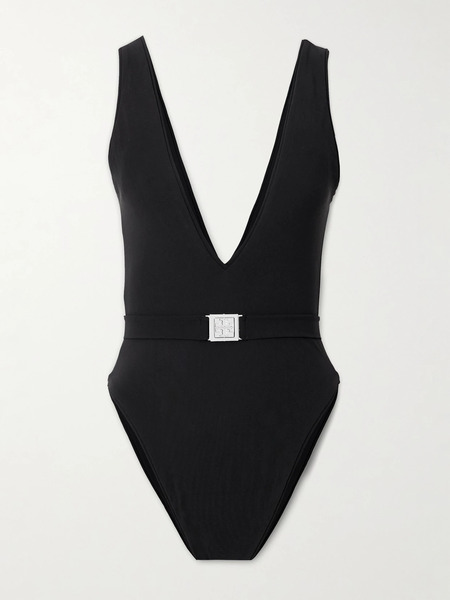  Tory Burch Tory Burch - Belted Swimsuit - Black 