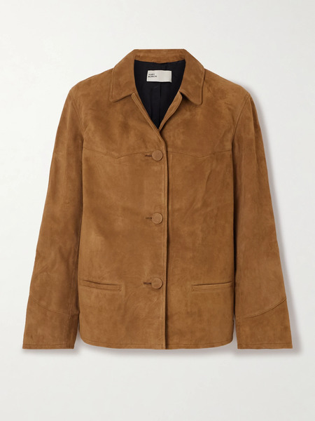  Tory Burch Tory Burch - Paneled Suede Blazer - Brown 