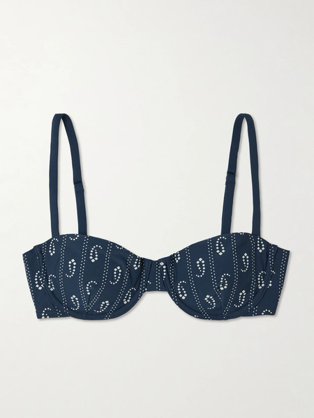  Tory Burch Tory Burch - Underwired Printed Bikini Top - Navy 