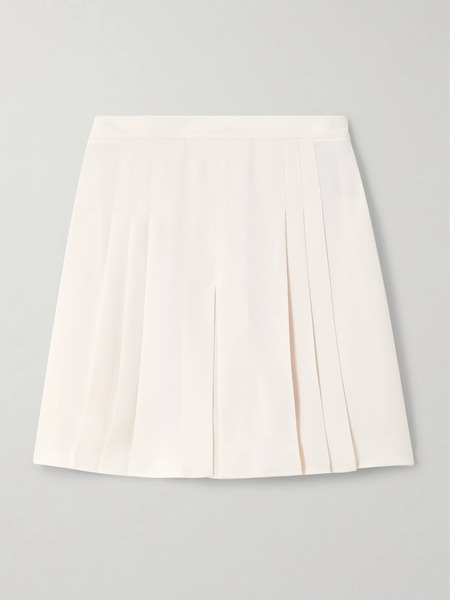  Tory Sport Tory Sport - Layered Pleated Twill Shorts - Off-white 