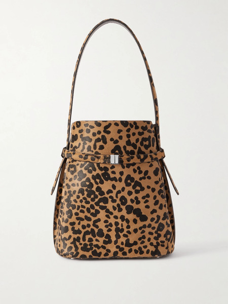  Toteme Toteme - Belted Leopard-print Cow Hair Tote - Leopard Print 