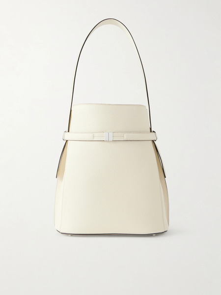  Toteme Toteme - Belted Textured-leather Tote - Off-white 
