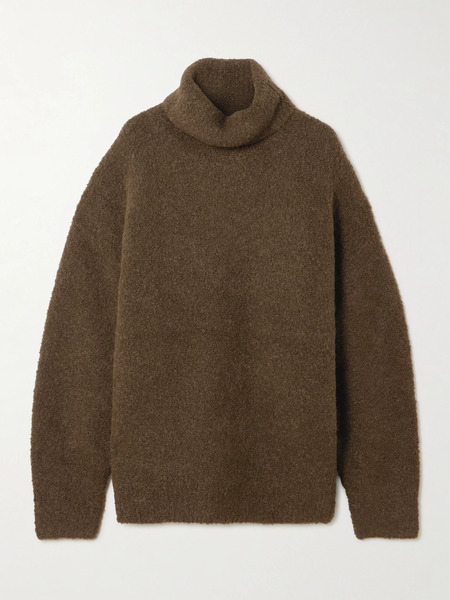  Toteme Toteme - Bouclé Turtleneck Sweater - Bronze 