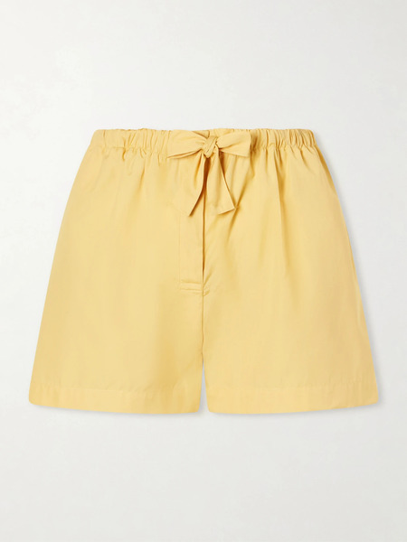  Toteme Toteme - Cotton-poplin Shorts - Yellow 