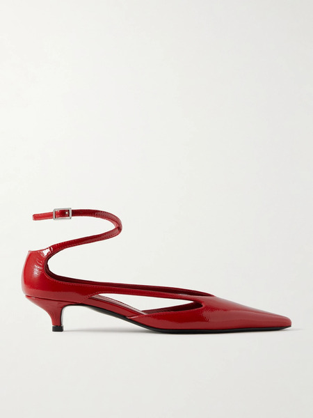  Toteme Toteme - Cutout Patent-leather Pumps - Red 