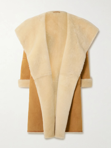  Toteme Toteme - Draped Shearling Coat - Tan 